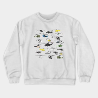 Multiple Helicopters Crewneck Sweatshirt